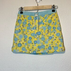 Lilly Pulitzer Vintage Girls‎ Sz 12 Floral Yellow and Blue Skort